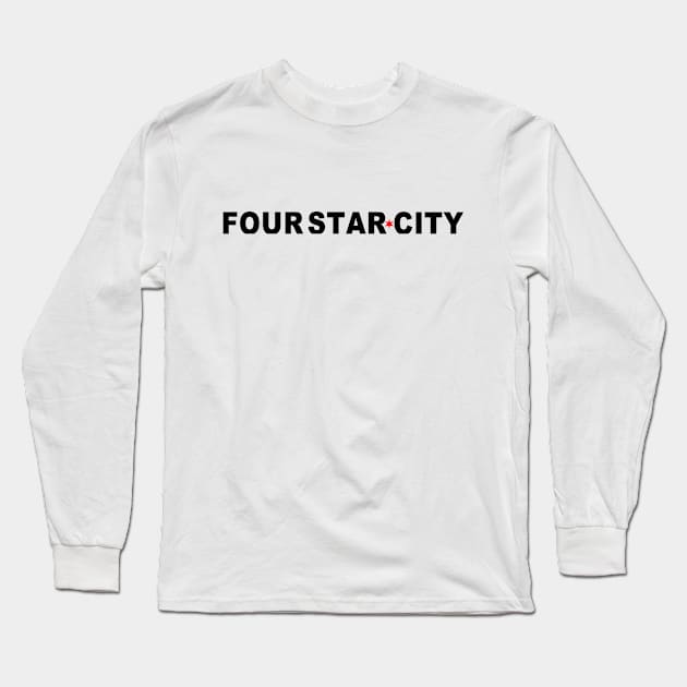 Four Star City Paper Black Header Long Sleeve T-Shirt by FourStarCityMerch